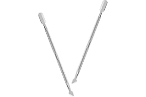 MORI KAMEI Professional Cuticle Pusher Stainless Steel Dual-Ended Nail Tool Hypoallergenic Ideal for use on the nails of the hands or feet for pushers to scrape glue and remove dirt