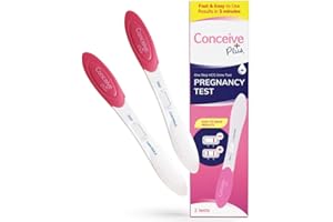 Conceive Plus Early Detection Midstream Pregnancy Test - HCG Pregnancy 6 Days Sooner - Easy to Use Discreet Pregnancy Test - Highly Sensitive 10 MIU - Rapid Results in 5 Minutes - 2 Tests