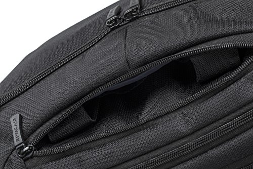RIVACASE Tasche für Laptops bis 16“ – 2in1 Werwandelbare Notebooktasche/Rucksack mit Trolley Befestigung – Schwarz - 9