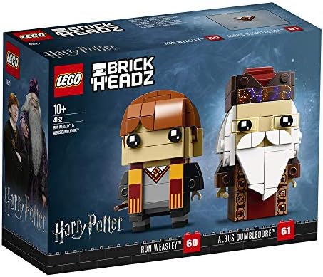 41621 LEGO Harry Potter Ron Weasley & Albus Dumbledore BrickHeadz 245Pieces Age 10+ and a Harry Potter Series Minifigure (random figure)