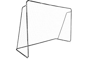Outvita But de Foot Cage de Foot pour Enfants 300 x 200 x 120 cm, Filet de Football pour Jardin/Cour/Parc/Plage - Noir