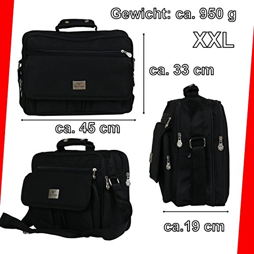 XXL BAG TASCHE FLUGBEGLEITER MESSENGER UMHÄNGETASCHE ARBEITSTASCHE HERRENTASCHE - 2