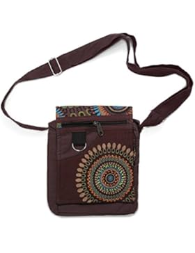 Kunst und Magie Alternative Damenhandtasche mit Blumenmuster Hippie Goa Psy