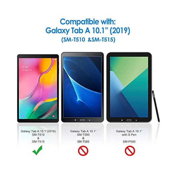 JETech Protector Pantalla Compatible Galaxy Tab A 10.1 2019 (SM-T510/T515), Cristal Vidrio Templado - Image 3