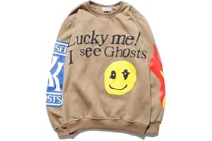 GDFENDU Lucky Me I See Ghosts Hoodie Hip Street Rapper Unisex Couple Sweatshirt With Novelty Printing