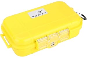BuyWeek Estuche de Almacenamiento Impermeable, Estuche de Almacenamiento Impermeable a Prueba de Golpes Contenedor de Caja Impermeable para Exteriores(Amarillo)