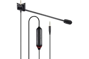 Xingsiyue Kabel Mikrofonowy na Wysięgniku Kompatybilny z Bose QC45 QuietComfort 45 Słuchawki - z Przewodem Przełącznika Wyciszenia do Komputera PS4 PS5 Xbox OneX/S Controller