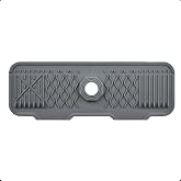 Xspring Silikon Musluk Matı, 43x15 cm Mutfak Lavabo Koruyucu, Silikon Musluk Matı Bulaşık S&uuml;ngeri Tutucu, Kaymaz Gri Kurutma 