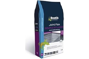 GP BOSTIK CARRELAGE MACONNERIE Bostik Joint Flex de Carrelage Souple et Large 5 kg, Anthracite