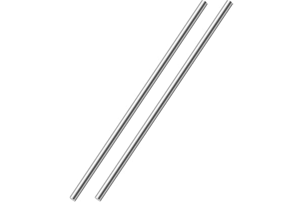OFFCUP Rostfria stänger, 2 stycken runda rostfria stänger, 8 x 300 mm, rund stång i 304 rostfritt stål, metallstång, massiv r