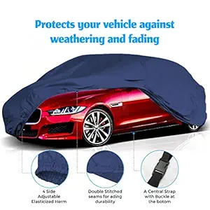 CARMATE Parachute Custom Fitting Waterproof Car Body Cover for Toyota INNOVA - Blue (Without Side Mirror & Antenna Pockets)