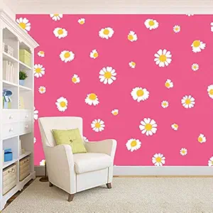 AnnuAdvertising Self Adhesive Wallpaper Wall Sticker for Home Decor Office Living Room Bedroom Hall Kids Room Play Room 3D Design hd Quality Pink(48inch x36inch-12Sqft-1Roll)