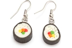 IDIN JEWELLERY Idin Handmade Earrings - Miniature handmade sushi roll polymer clay drop earrings