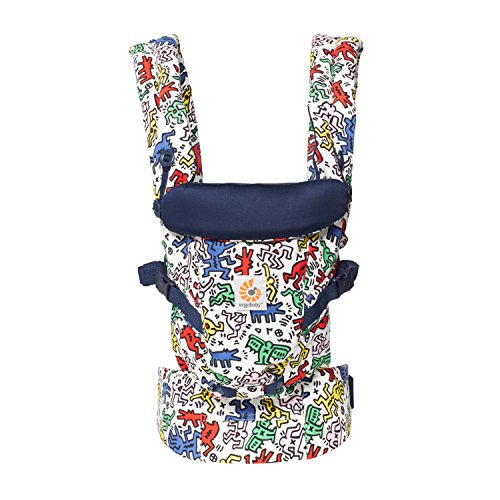 Ergobaby - Mochila Portabebes Ergonomico para Recien Nacido,  3-Posiciones, Multicolor (Keith Haring - Pop)