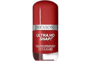 Revlon Ultra HD Snap Nail Polish, Long Lasting Vegan Formula, Quick Drying & One-Coat Full Coverage Colour (8ml) Red and Real (014) Unisex