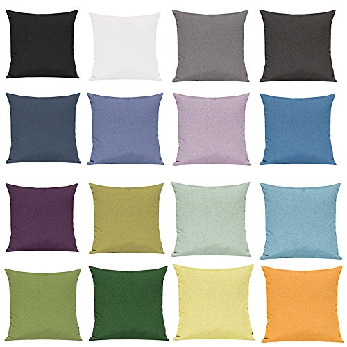JEMIDI Kissenhülle 40cm x 40cm oder 50cm x 50cm 30 Farben!!!!!!!! Kissen Hüllen Hülle Kissenbezug Bezüge Bezug Deko Zier Sofakissen (Türkis, 40cm x 40cm) - 3