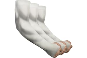 beister Manchon Bras Homme & Femme (3/6), Anti UV Protection UPF 50+ Manche de Bras Avec Trou pour Le Pouce Refroidissement Antidérapants Manchette Gaming, Cooling Sport Compression Arm Sleeves