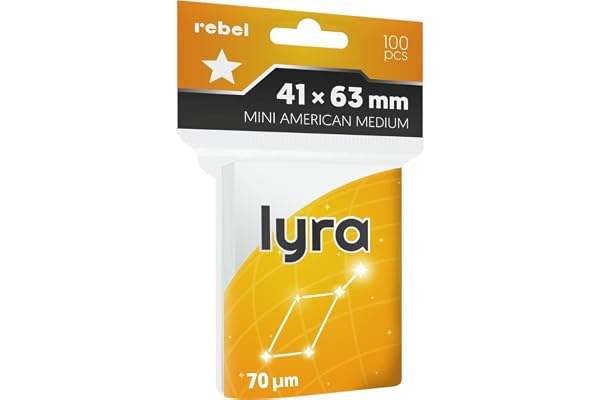Asmodee, kortfickor (41 x 63 mm) Mini American Medium Lyra, 100 stycken