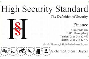 ‎HIGH SECURITY STANDARD Plastikkarten Visitenkarten PVC Karten beidseitig in CMYK-Farben bedruckt LOGO