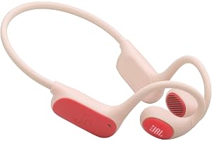 Junior Free, Trådlösa Open-Ear Hörlurar, Peach | För Barn, Lätta och Hållbar Design, 10 Timmars Batteritid, Föräldrakontr