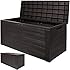Auflagenbox Woody Holzoptik mit klappbarem Deckel - 120x45x60cm Kissenbox Gartenbox