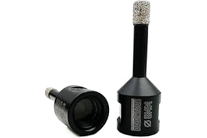 DT-DIATOOL Diamond Drill Bit 2PCS 8mm Hole Saw for Dry Drilling Tile Porcelain Marble Ceramic Granite