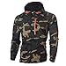 Produktbild Top + Hosen Sets Herren, Sunday Hoodie Männer Herbst Winter Sport Anzug Sweatshirt Tops Jacke Mantel Outwear Camouflage Schwarz Spleißen Kordelzug Hose Trainingsanzug Tarnung Suits (XXL, Armeegrün)