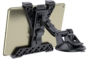 OHLPRO Tablet Halterung Auto, Universal Tablet Halterung, Auto-Windschutzscheibe Armaturenbrett 360°Drehung, Lüftungshaken, Halterung für iPad Mini 4/3/2/1/Samsung Galaxy Größe 7"-10,5" Tablet