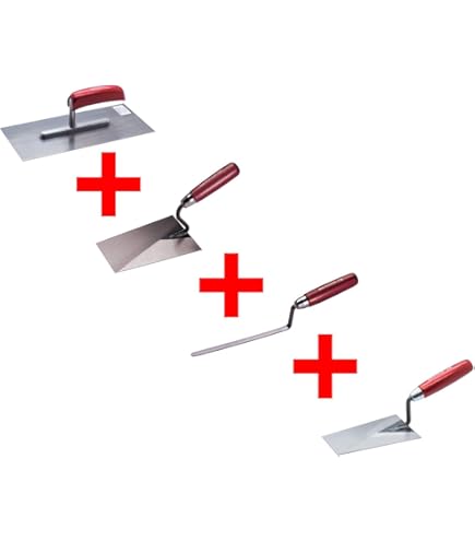 Glättekellen Set 3-teilig - Mit Soft-Grip Für Maurerarbeiten