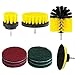 Produktbild CHshe 10 Stücke Bohrmaschine Bürsten Kit Set Bohrbürste Scheuerschwamm Reinigungsschwamm Fleckenentferner Hartes Wasser Für Fugenmörtel Waschbecken Badewanne Badezimmer Küche Tiles