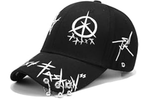 XibeiTrade Unisex Graffiti Baseball Cap Hiphop Schwarz Weiß Hut Mode für Männer Frauen