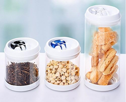 Glass crisper, Kitchen Rally Cover Three sets of sealed cans Milk powder storage tank Dried fruit Transparent glass storage tank Three-piece storage tank