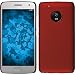 Produktbild PhoneNatic Case für Lenovo Moto Z2 Force Hülle Rot gummiert Hard-Case für Moto Z2 Force