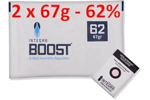 Integra Boost 62 % – 2 x 67 g fuktighetsregulator I 2-vägs luftfuktare med indikator display – luftfuktighet upp till 500 g I