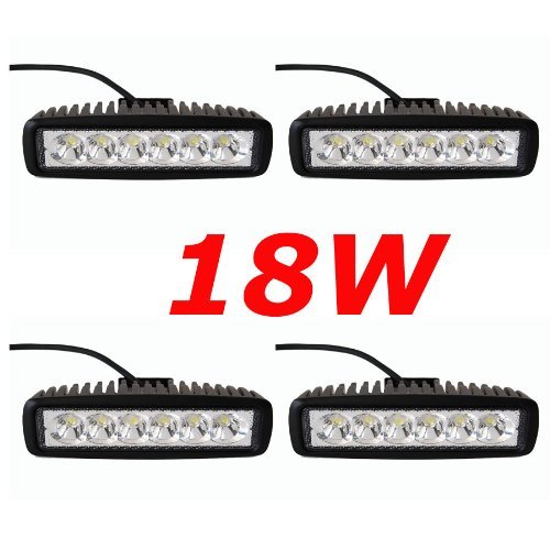 Preisvergleich Produktbild Miracle 18W LED Scheinwerfer Arbeitsscheinwerfer (25-Grad) Offroad Zusatzscheinwerfer 18W Car LED Work Light Auto Arbeitsleuchte Offroad Zusatzscheinwerfer 12V 24V IP67 Schwarz ATV SUV 4WD (4 Stück)