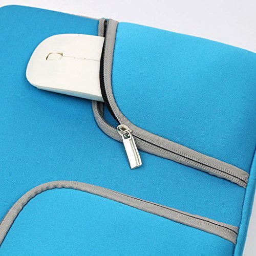 Evershop® Reißverschluss Aktenkoffer Handtaschen Hülsen Beutel Abdeckungs Fall für Macbook Air,Pro & Universal Laptop (15 Zoll,Blau) - 7