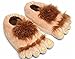 Produktbild Winter-Hausschuhe, lustige, haarige, barbarische Hobbit-Hausschuhe, warm, für innen, flauschig, Einheitsgröße, Plüsch