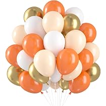 Herbstliche Geburtstagsdeko – Boho-Set In Orange, Pfirsich & Beige, Mit Girlande & Pompons