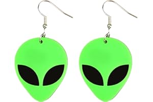 UNVOJL 1 Pair Alien Earrings Alien Dangle Earrings Ear Drop Alien Costume Accessories