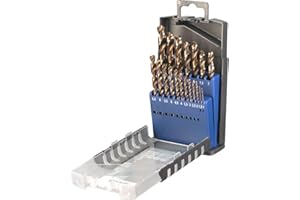 kwb 248920 Metall-Spiralbohrer-Set, Cobalt Metallbohrer, 19-teilig