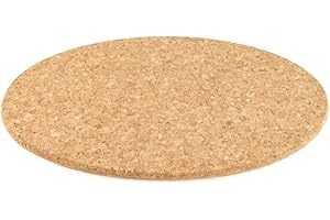 Sottopentola in sughero Cleverbrand, resistente al calore, ovale, circa 34 x 22 cm, spessore 10 mm, sottopentola in sughero naturale per pentole e padelle - Made in Portugal