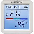 amiciSense WiFi Temperature Humidity Sensor, Thermometer Hygrometer with Data Export Feature Compatible with SmartLife App