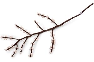 ‎GRY & SIF Gry & Sif Handgemacht & Fairtrade-Zertifiziert | Stilvolles dänisches Design X Nepali Kunsthandwerker | Künstliche Pflanze Zweig mit weißen Beeren | 60cm