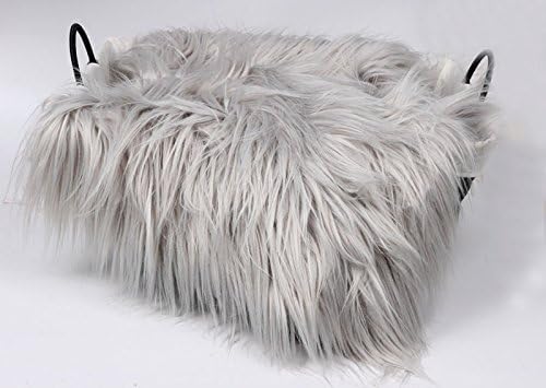 Bysn Baby Newborn Soft Faux Fur Photography Photo Faux Wool Basket Prop Stuffer Blanket Gray