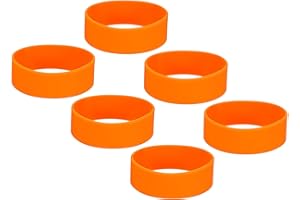 PATIKIL Élastique Sublimation Gobelets Support Anneau Bandes, 6 pcs Silicone Chaleur Résistant Sublimation Papier Emballage Anneau pour 20Oz Gobelet pour DIY Artisanat Orange