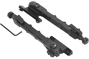 Astibym Verstellbares Zweibein Zweibein aus Aluminiumlegierung Schwarz Außen Schnell Einziehbar