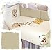 2 pcs BABY COT BED BUNDLE BEDDING SET DUVET+PILLOW COVERS matching cot bed 120 x 150 cm (47" x 59") (Cream 2)