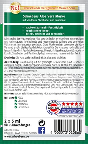 Schaebens Aloe Vera Maske, 15er Pack (15 x 10 ml) - 2