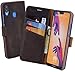 Produktbild Suncase Book-Style kompatibel für Huawei P20 Lite Hülle (Slim-Fit) Leder Tasche Handytasche Schutzhülle Case (mit Standfunktion und Kartenfach - Bruchfester Innenschale) in antik braun