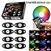 Produktbild HCHD 8 RGB LED Rock Lights wasserdichte Auto Dekoration Lichter Unterstützen Stoßfeste Intelligente Bluetooth App-Steuerung for Offroad